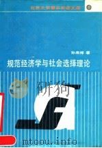 规范经济学与社会选择理论   1990  PDF电子版封面  730100883X  孙来祥著 