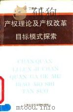 产权理论及产权改革目标模式探索 1994 PDF电子版封面 7806180265 丁建中著
