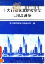 十大行业企业财务制度汇编及讲解   1993  PDF电子版封面  750461145X  审计署驻国家计委审计局编 