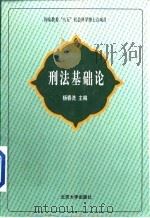 刑法基础论 1999 PDF电子版封面 7301039913 杨春洗主编