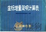 坐标增量简明计算表 1978 PDF电子版封面 开滦马家沟矿地质测量科编算