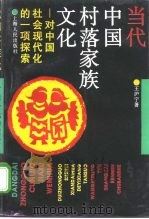 当代中国村落家族文化  对中国社会现代化的一项探索   1991  PDF电子版封面  7208011354  王沪宁著 