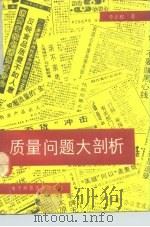 质量问题大剖析 对质量的社会学研究 1992 PDF电子版封面 7810164767 李正权著