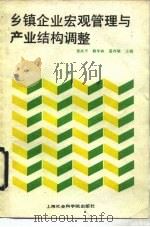 乡镇企业宏观管理与产业结构调整 1989 PDF电子版封面 7805155178 贺次平等主编