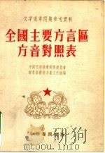 文字改革问题参考资料 全国主要方言区方音对照表 1954 PDF电子版封面 中国文字改革研究委员会,秘书处拼音方案工作组编
