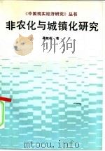非农化与城镇化研究   1991  PDF电子版封面  7213007491  辜胜阻著 