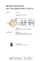 GMELIN HANDBUCH DER ANORGANISCHEN CHEMIE TRANSURANE 1975 PDF电子版封面 ADOLF SLAWISCH