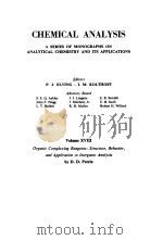 CHEMICAL ANALYSIS   1964  PDF电子版封面    D.D.PERRIN 