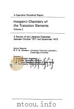 INORGANIC CHEMISTRY OF THE TRANSITION ELEMENTS VOL 2   1972  PDF电子版封面    B.F.GJOHNSON 