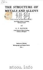 THE STRUCTURE OF METALS AND ALLOYS（1962 PDF版）