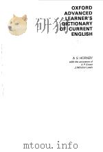 OXFORD ADVANCED LEARNER'S DICTIONARY OF CURRENT ENGLISH 1974 PDF电子版封面 A.S.HORNBY