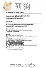 INORGANIC CHEMISTRY OF THE TRANSITION ELEMENTS VOL 6 1976 PDF电子版封面 B.F.GJOHNSON