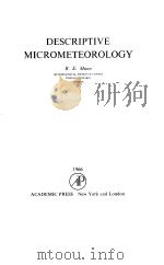 ADVANCES IN GEOPHYSICS DESCRIPTIVE MICROMETEOROLOGY R.R.Munn PDF电子版封面