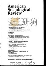 AMERICAN SOCIOLOGICAL REVIEW 1987 Vol.52 No.5-6     PDF电子版封面     