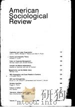 AMERICAN SOCIOLOGICAL REVIEW 1986 Vol.51 No.2 PDF电子版封面