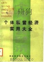 个体私营经济实用大全 1988 PDF电子版封面 753570526X 夏赞忠主编