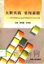 大胆实践  勇闯新路  贵州省国有企业改革理论研讨会论文集   1998  PDF电子版封面  7221047901  黄钧儒，朱再昌主编 