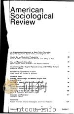 AMERICANSOCIOLOG-ICALREVIEW VOL.50N1-6 1985 共两本 PDF电子版封面
