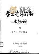 企业咨询诊断 讲义初稿 5 第六讲 市场销售学 PDF电子版封面 北京市企业管理协会