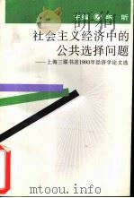 社会主义经济中的公共选择问题 上海三联书店1993年经济学论文选 1994 PDF电子版封面 7542607588 陈昕著