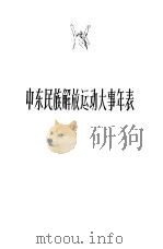 中东民族解放运动大事年表  1917-1958（1958 PDF版）