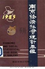 南京经济社会统计年鉴 1985 1986 PDF电子版封面 南京市统计局编
