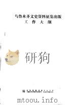 乌鲁木齐文史资料征集出版工作大纲 PDF电子版封面 政协新疆维吾尔自治区乌鲁木齐市委员会学习、文史工作委员会