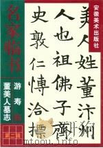 游寿临董美人墓志 1999 PDF电子版封面 7539807393 游寿书