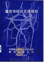 重庆市综合交通规划 1991 PDF电子版封面 中国城市规划设计研究院,重庆市规划局