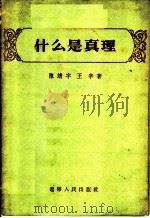 什么是真理 1956 PDF电子版封面 2090·7 陈靖宇,王辛著