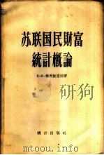 苏联国民财富统计概论   1958  PDF电子版封面  3006.110  （苏）弗列依孟特著；甘雨农译 