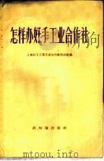 怎样办好手工业合作社 1957 PDF电子版封面 4076·57 上海市手工业生产合作社联合社编