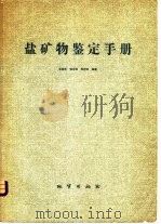 盐矿物鉴定手册   1979  PDF电子版封面  15038·新335  曲懿华等编著 