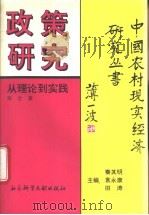 政策研究:从理论到实践 1994 PDF电子版封面 7800505529 郑念著