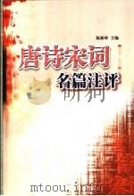 唐诗宋词名篇注评 1997 PDF电子版封面 7218021921 陈新璋主编