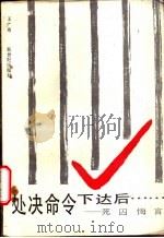 处决命令下达后…… 1989 PDF电子版封面 7540504218 王广寿编著
