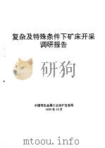 复杂及特殊条件下矿床开采调研报告（1995 PDF版）