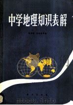 中学地理知识表解 1983 PDF电子版封面 12114·7 陈国新,刘祖植等编