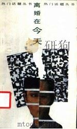离婚在今天 1989 PDF电子版封面 7205009863 张爱平著