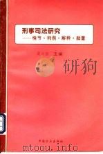 刑事司法研究 情节·判例·解释·裁量 1996 PDF电子版封面 7801070623 陈兴良主编