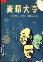 青帮大亨 黄金荣、杜月笙、张啸林外传 1987 PDF电子版封面 11224·234 傅湘源著
