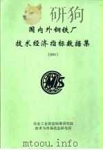 国内外钢铁厂技术经济指标数据集 2001 PDF电子版封面 冶金工业信息标准研究院,技术与市场信息研究所