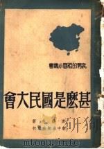 什么是国民大会 1957 PDF电子版封面 彭赫生著