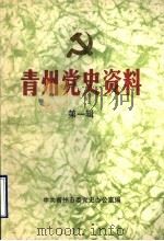 青州党史资料  第1辑     PDF电子版封面    中共青州市委党史办公室编 