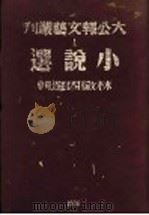 小说选 1936 PDF电子版封面 林徽因选辑