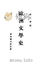欧洲文学史纲 1931 PDF电子版封面 金石声编