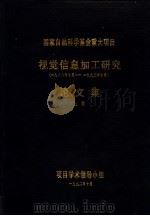 国家自然科学基金重大项目 视觉信息加工研究论文集 上 1992 PDF电子版封面 项目学术领导小组
