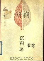 沉积层 1989 PDF电子版封面 7503904275 诗刊社主编;雷霆著