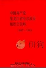 中国共产党黑龙江省哈尔滨市组织史资料 1987-1993 1995 PDF电子版封面 7207035330 中共哈尔滨市委组织部,中共哈尔滨市委党史研究室编