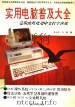 实用电脑普及大全  选购维修使用中文打字速成   1993  PDF电子版封面  7562408289  李元胜，马联编 